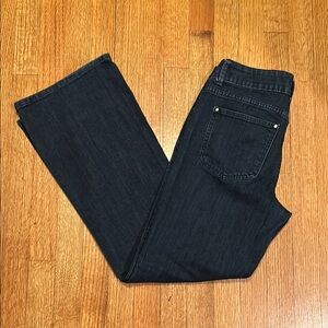 Elle Dark Blue Wide Leg Denim Jeans Size 8